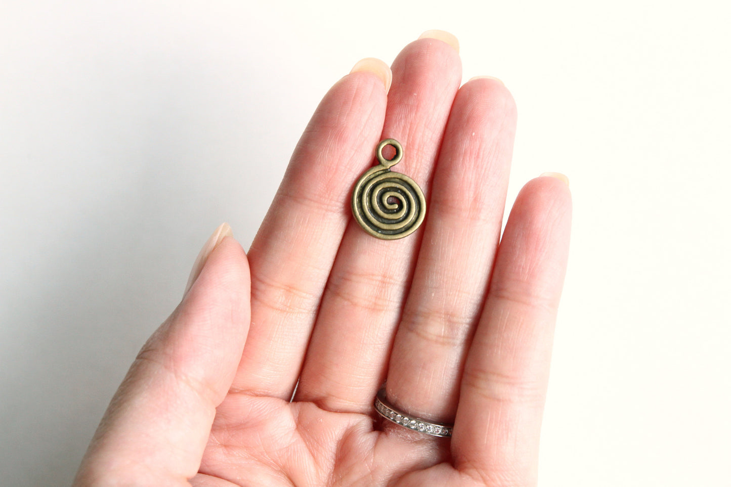 Charm - Swirl, Antique Brass - KEY Handmade
 - 2