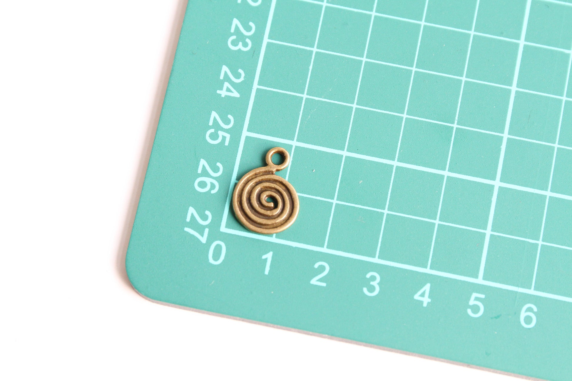 Charm - Swirl, Antique Brass - KEY Handmade
 - 3