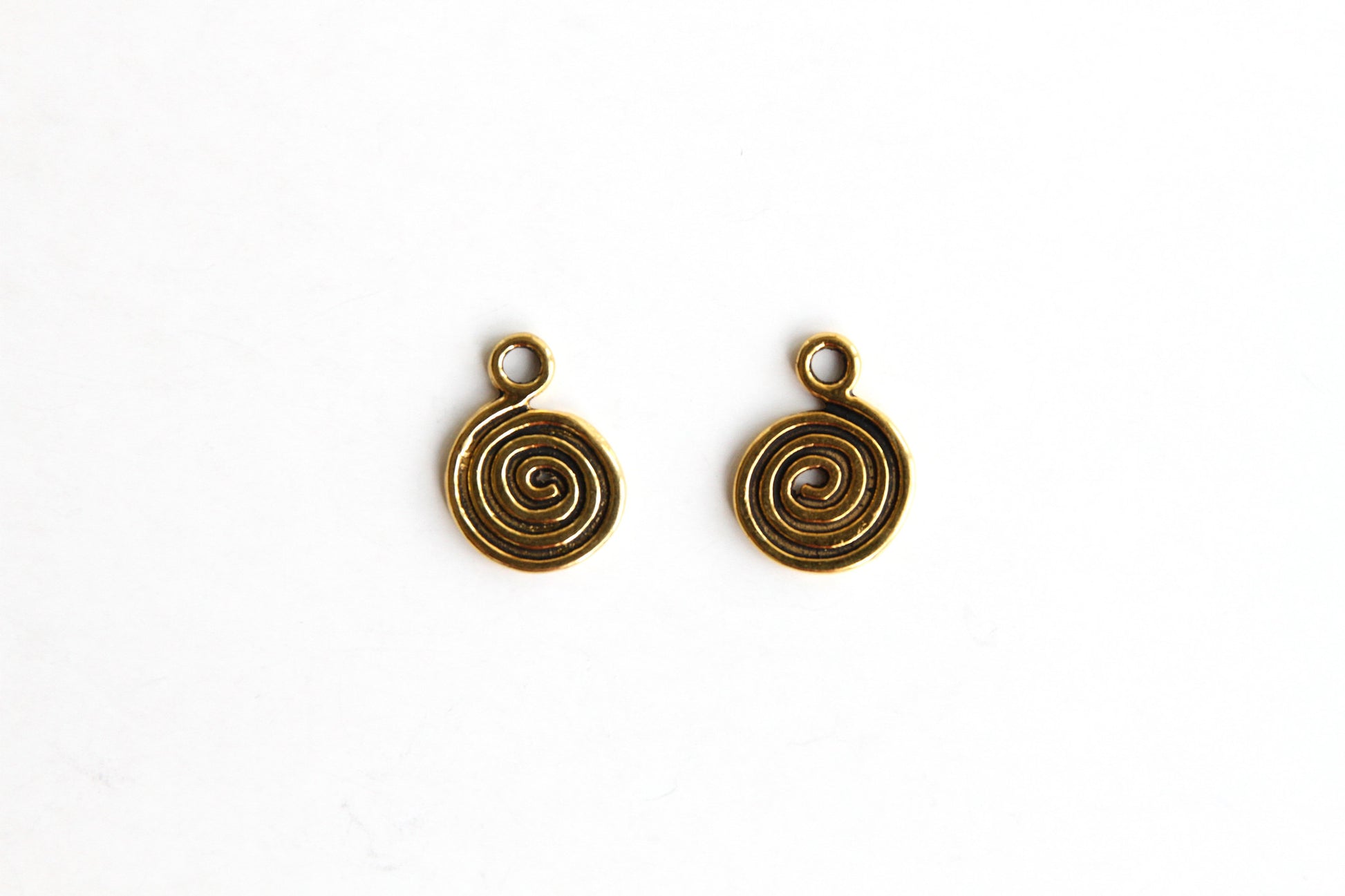 Charm - Swirl, Antique Gold - KEY Handmade
 - 1