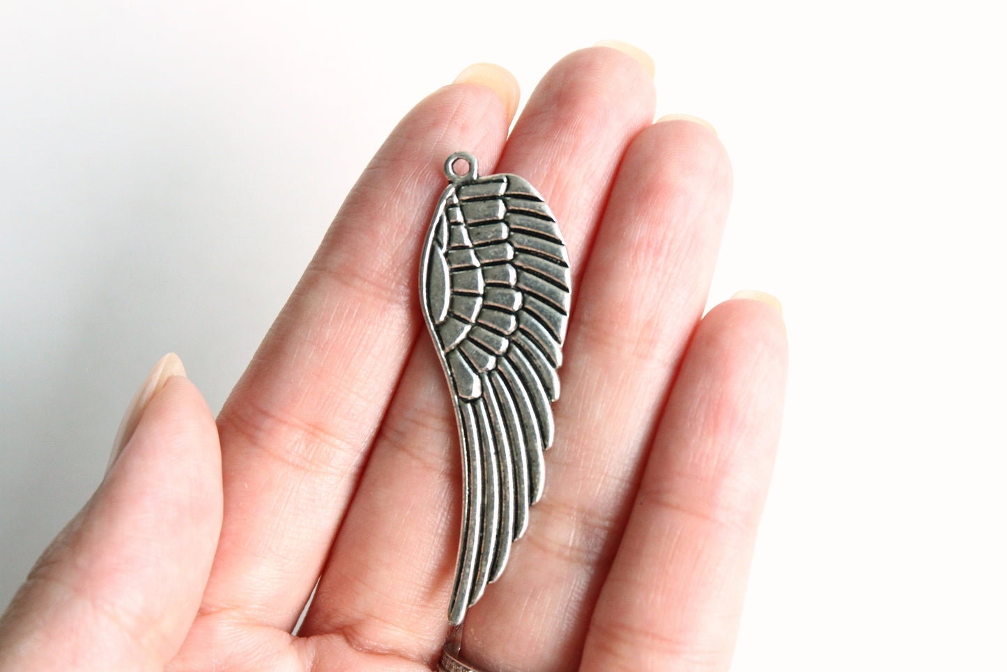 Charm - Feather Wing, Antique Silver - KEY Handmade
 - 3