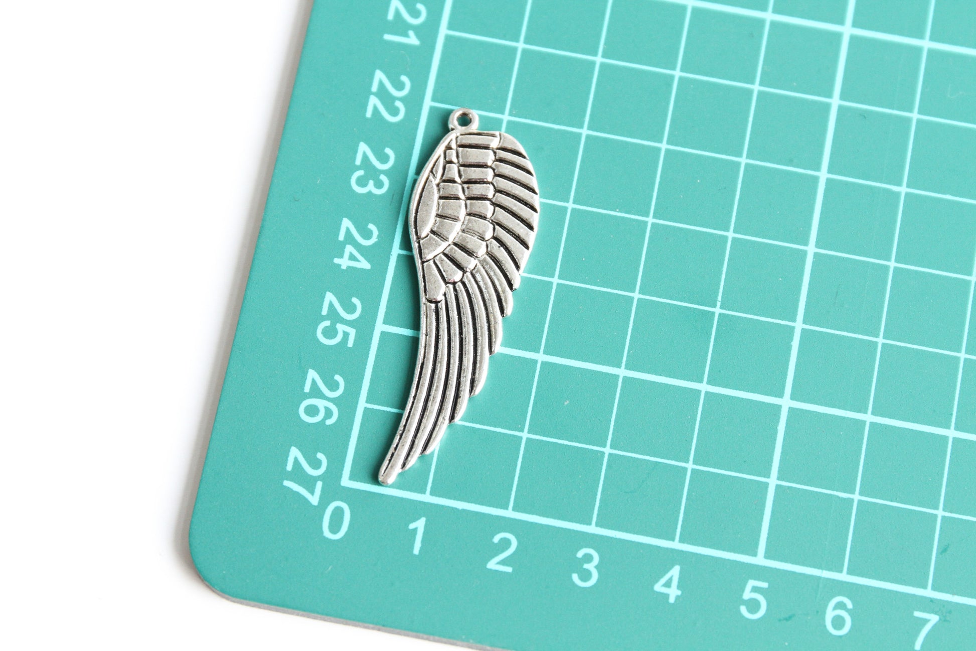 Charm - Feather Wing, Antique Silver - KEY Handmade
 - 1