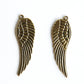 Charm - Feather Wing, Antique Gold - KEY Handmade
 - 1