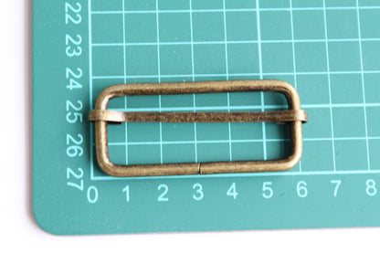 Rectangular Slider - 2 inch, One Movable Pin, Brass - KEY Handmade
 - 4