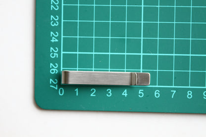 Tie Clip - 55 x 8 mm, Slide Bar, Matte Silver Color - KEY Handmade
 - 4