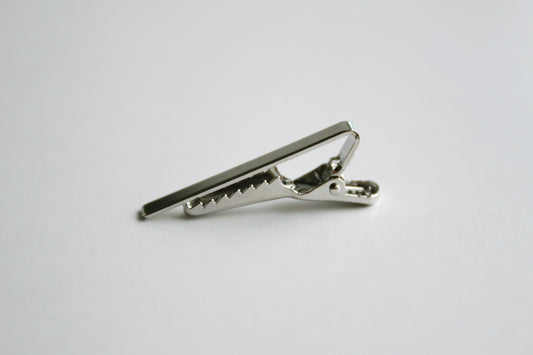 Tie Clip - 40 x 5 mm, Alligator Clip, Silver Color - KEY Handmade
 - 1