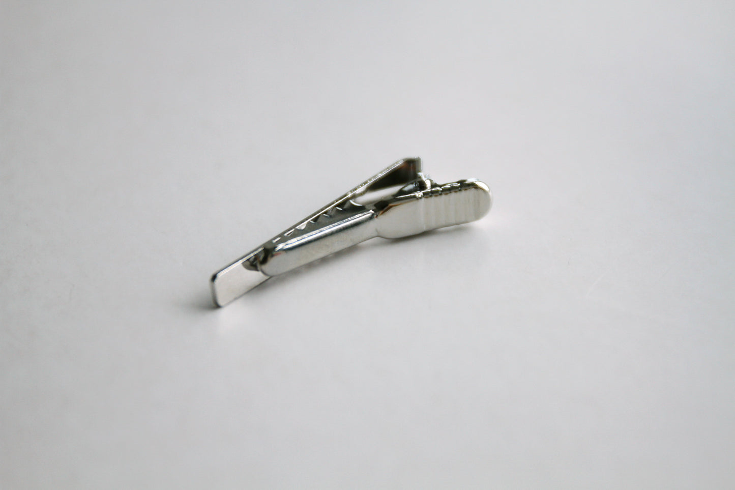 Tie Clip - 40 x 5 mm, Alligator Clip, Silver Color - KEY Handmade
 - 4