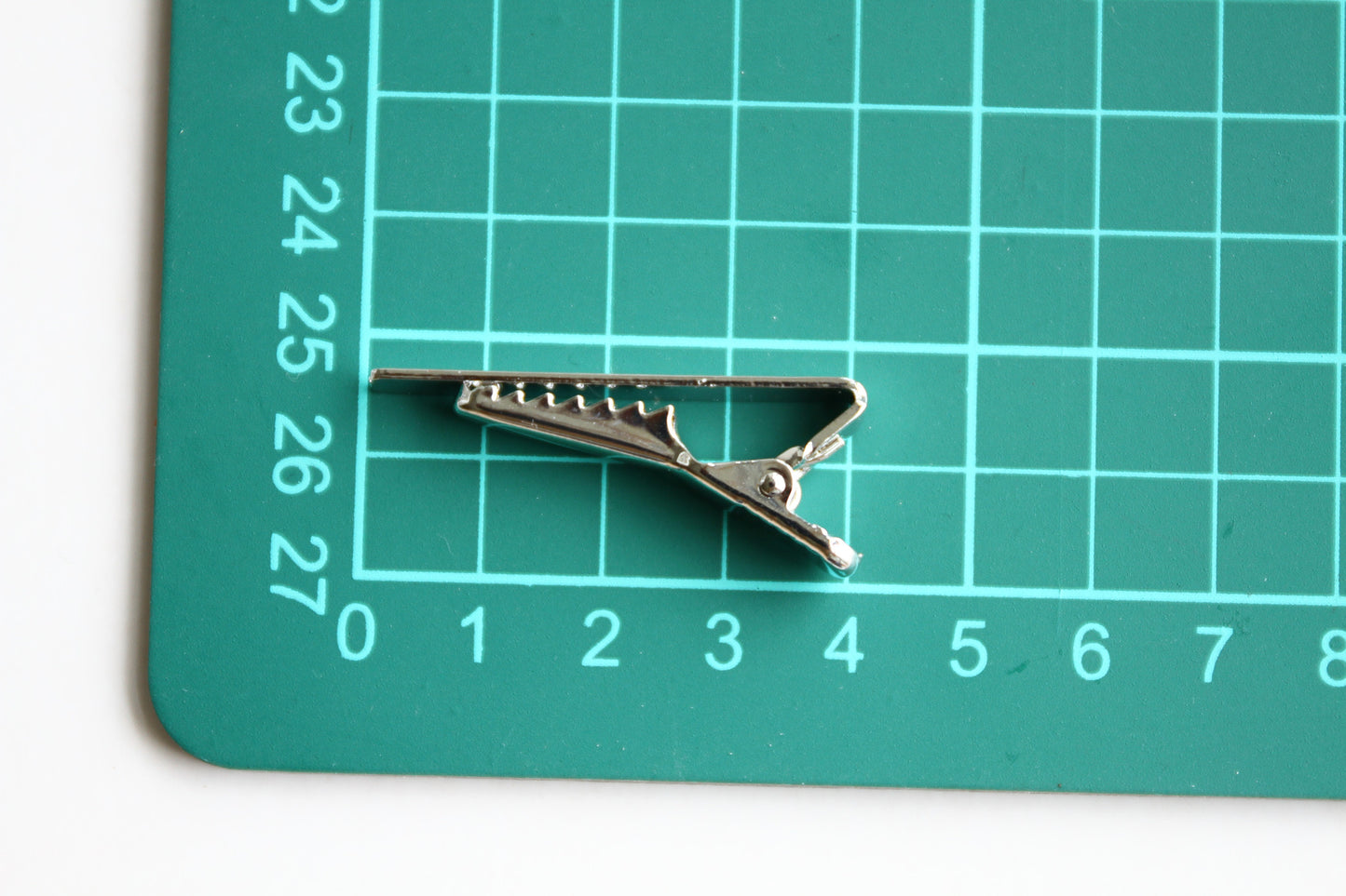 Tie Clip - 40 x 5 mm, Alligator Clip, Silver Color - KEY Handmade
 - 5