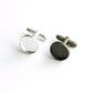 Cufflink Blank Hardware - 14mm, Round Cabochon Setting.