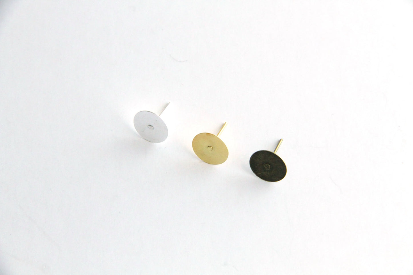 Earring Post - 10mm Flat Glue Pad - KEY Handmade
 - 1