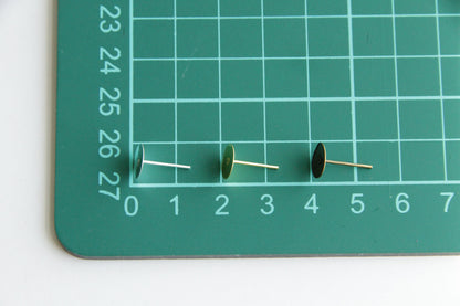 Earring Post - 8mm Flat Glue Pad - KEY Handmade
 - 2