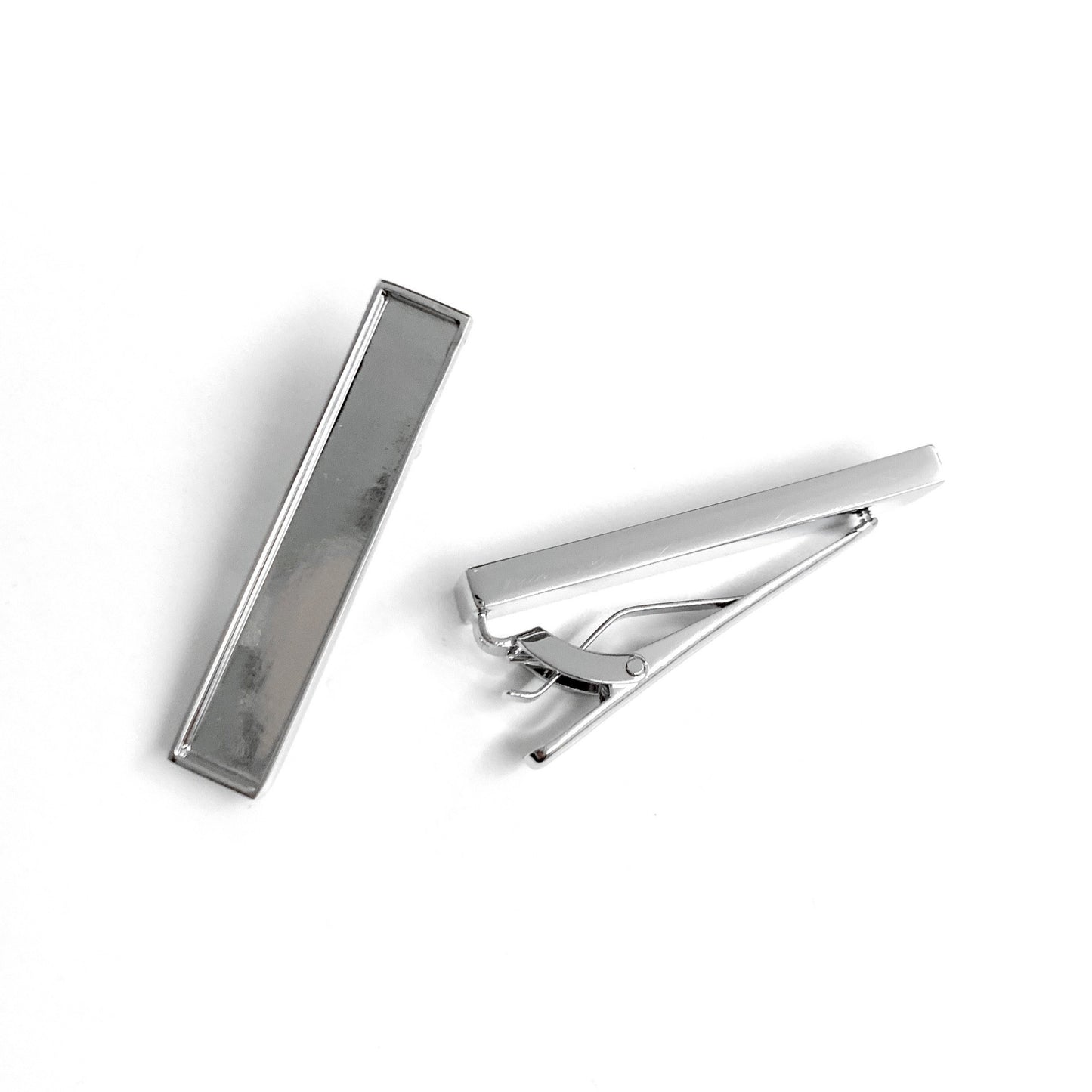 Tie Clip - 50 x 10 mm, Tray, Silver Color